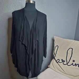 Lane Bryant black open front cardigan sweater size 22/24W